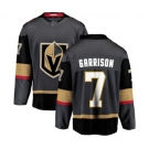 Men Vegas Golden Knights #7 Jason Garrison Authentic Black Home Fanatics Branded Breakaway NHL Jersey