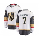 Men Vegas Golden Knights #7 Jason Garrison Authentic White Away Fanatics Branded Breakaway NHL Jersey