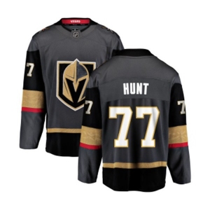 Men Vegas Golden Knights #77 Brad Hunt Authentic Black Home Fanatics Branded Breakaway NHL Jersey
