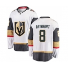 Men Vegas Golden Knights #8 Griffin Reinhart Authentic White Away Fanatics Branded Breakaway NHL Jersey