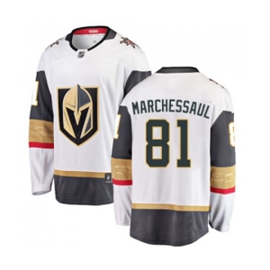 Men Vegas Golden Knights #81 Jonathan Marchessault Authentic White Away Fanatics Branded Breakaway NHL Jersey