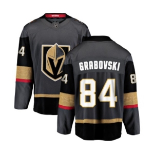 Men Vegas Golden Knights #84 Mikhail Grabovski Authentic Black Home Fanatics Branded Breakaway NHL Jersey