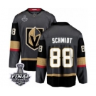 Men Vegas Golden Knights #88 Nate Schmidt Authentic Black Home Fanatics Branded Breakaway 2018 Stanley Cup Final NHL Jersey