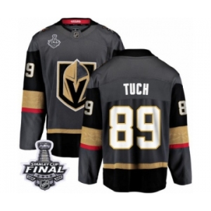 Men Vegas Golden Knights #89 Alex Tuch Authentic Black Home Fanatics Branded Breakaway 2018 Stanley Cup Final NHL Jersey