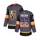 Men's Adidas Vegas Golden Knights #22 Nick Holden Authentic Gray USA Flag Fashion NHL Jersey