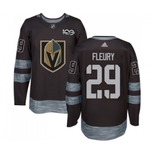 Men's Adidas Vegas Golden Knights #29 Marc-Andre Fleury Authentic Black 1917-2017 100th Anniversary NHL Jersey