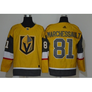 Men's Adidas Vegas Golden Knights #81 Jonathan Marchessault Authentic Golden 2020 Hockey Jersey