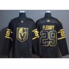 Men's Golden Knights #29 Marc-Andre Fleury Black Gold Authentic Stitched Hockey Jersey
