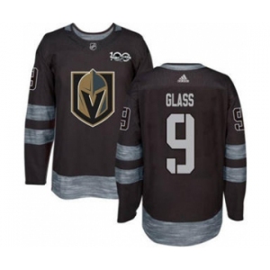 Men's Golden Knights #9 Cody Glass Black 1917-2017 100th Anniversary Stitched Hockey Jersey