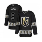 Men's Golden Knights #9 Cody Glass Black Authentic Team Logo Fashion Stitched Hockey Jersey