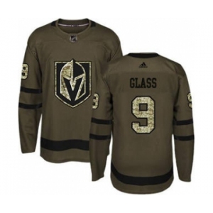 Men's Golden Knights #9 Cody Glass Green Salute to Service Stitched Hockey Jersey