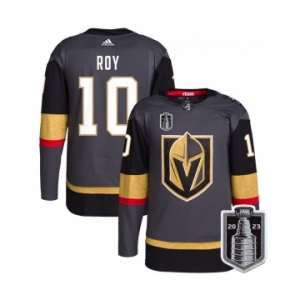 Men's Vegas Golden Knights #10 Nicolas Roy Gray 2023 Stanley Cup Final Stitched Jersey