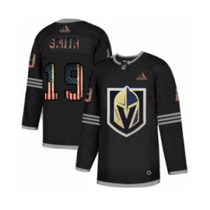 Men's Vegas Golden Knights #19 Reilly Smith Black USA Flag Limited Hockey Jersey
