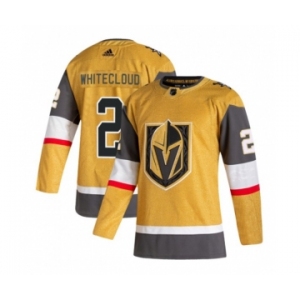 Men's Vegas Golden Knights #2 Zach Whitecloud Gold Stitched Jersey