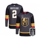 Men's Vegas Golden Knights #2 Zach Whitecloud Gray 2023 Stanley Cup Final Stitched Jersey