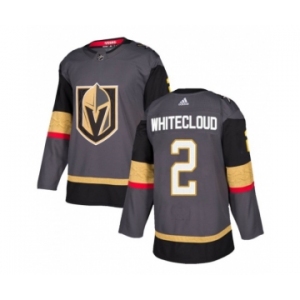 Men's Vegas Golden Knights #2 Zach Whitecloud Gray Stitched Jersey