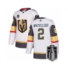 Men's Vegas Golden Knights #2 Zach Whitecloud White 2023 Stanley Cup Final Stitched Jersey