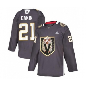 Men's Vegas Golden Knights #21 Cody Eakin Grey Latino Heritage Night Stitched Hockey Jersey