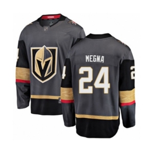 Men's Vegas Golden Knights #24 Jaycob Megna Authentic Black Home Fanatics Branded Breakaway Hockey Jersey