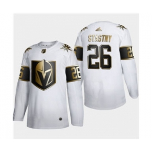 Men's Vegas Golden Knights #26 Paul Stastny White Golden Edition Limited Stitched Hockey Jersey
