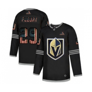 Men's Vegas Golden Knights #29 Marc-Andre Fleury Black USA Flag Limited Hockey Jersey