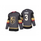 Men's Vegas Golden Knights #3 Brayden McNabb Steel Grey 2017-2018 Season Jersey