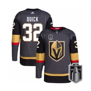 Men's Vegas Golden Knights #32 Jonathan Quick Gray 2023 Stanley Cup Final Stitched Jersey