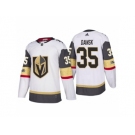 Men's Vegas Golden Knights #35 Oscar Dansk White 2017-2018 Season Jersey