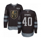 Men's Vegas Golden Knights #40 Garret Sparks Authentic Black 1917-2017 100th Anniversary Hockey Jersey