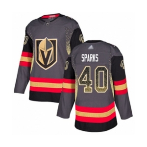 Men's Vegas Golden Knights #40 Garret Sparks Authentic Black Drift Fashion Hockey Jersey