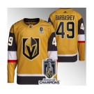 Men's Vegas Golden Knights #49 Ivan Barbashev Gold 2023 Stanley Cup Champions Stitched Jersey