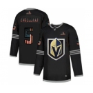 Men's Vegas Golden Knights #5 Deryk Engelland Black USA Flag Limited Hockey Jersey