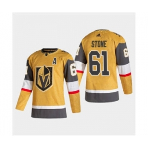 Men's Vegas Golden Knights #61 Mark Stone 2020-21 Authentic Player Alternate Stitched Hockey Jersey Gold