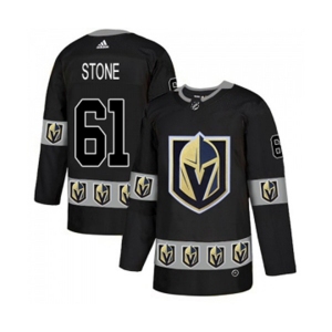 Men's Vegas Golden Knights #61 Mark Stone Authentic Black Team Logo Fashion Hockey Jersey