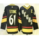 Men's Vegas Golden Knights #61 Mark Stone Black Reverse Retro Authentic Jersey