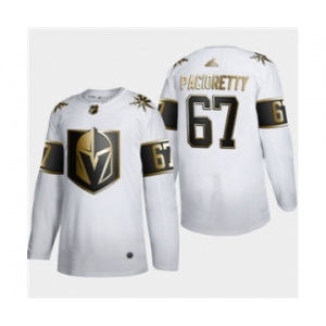 Men's Vegas Golden Knights #67 Max Pacioretty White Golden Edition Limited Stitched Hockey Jersey