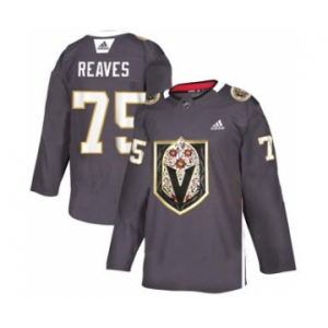 Men's Vegas Golden Knights #75 Ryan Reaves Grey Latino Heritage Night Stitched Hockey Jersey