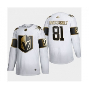 Men's Vegas Golden Knights #81 Jonathan Marchessault White Golden Edition Limited Stitched Hockey Jersey