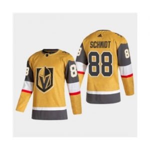Men's Vegas Golden Knights #88 Nate Schmidt 2020-21 Authentic Player Alternate Stitched Hockey Jersey Gold