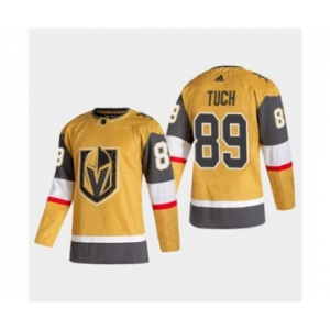 Men's Vegas Golden Knights #89 Alex Tuch 2020-21 Authentic Player Alternate Stitched Hockey Jersey Gold