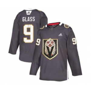 Men's Vegas Golden Knights #9 Cody Glass Grey Latino Heritage Night Stitched Hockey Jersey