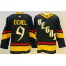 Men's Vegas Golden Knights #9 Jack Eichel Black 2022 Reverse Retro Authentic Jersey