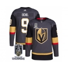 Men's Vegas Golden Knights #9 Jack Eichel Gray 2023 Stanley Cup Champions Stitched Jersey