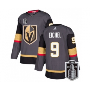 Men's Vegas Golden Knights #9 Jack Eichel Gray 2023 Stanley Cup Final Stitched Jersey