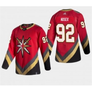 Men's Vegas Golden Knights #92 Tomas Nosek Authentic Red  Retro Hockey Jersey