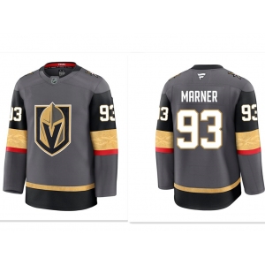 Men's Vegas Golden Knights #93 Mitchell Marner Gray 2024-25 Alternate Stitched Hockey Jersey