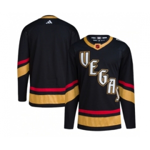 Men's Vegas Golden Knights Blank Black 2022-23 Reverse Retro Stitched Jersey