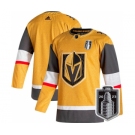 Men's Vegas Golden Knights Blank Gold 2023 Stanley Cup Final Stitched Jersey