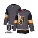 Men's Vegas Golden Knights Blank Gray 2023 Stanley Cup Champions Stitched Jersey