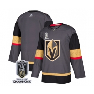 Men's Vegas Golden Knights Blank Gray 2023 Stanley Cup Champions Stitched Jersey